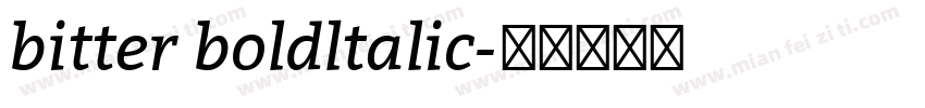 bitter boldltalic字体转换